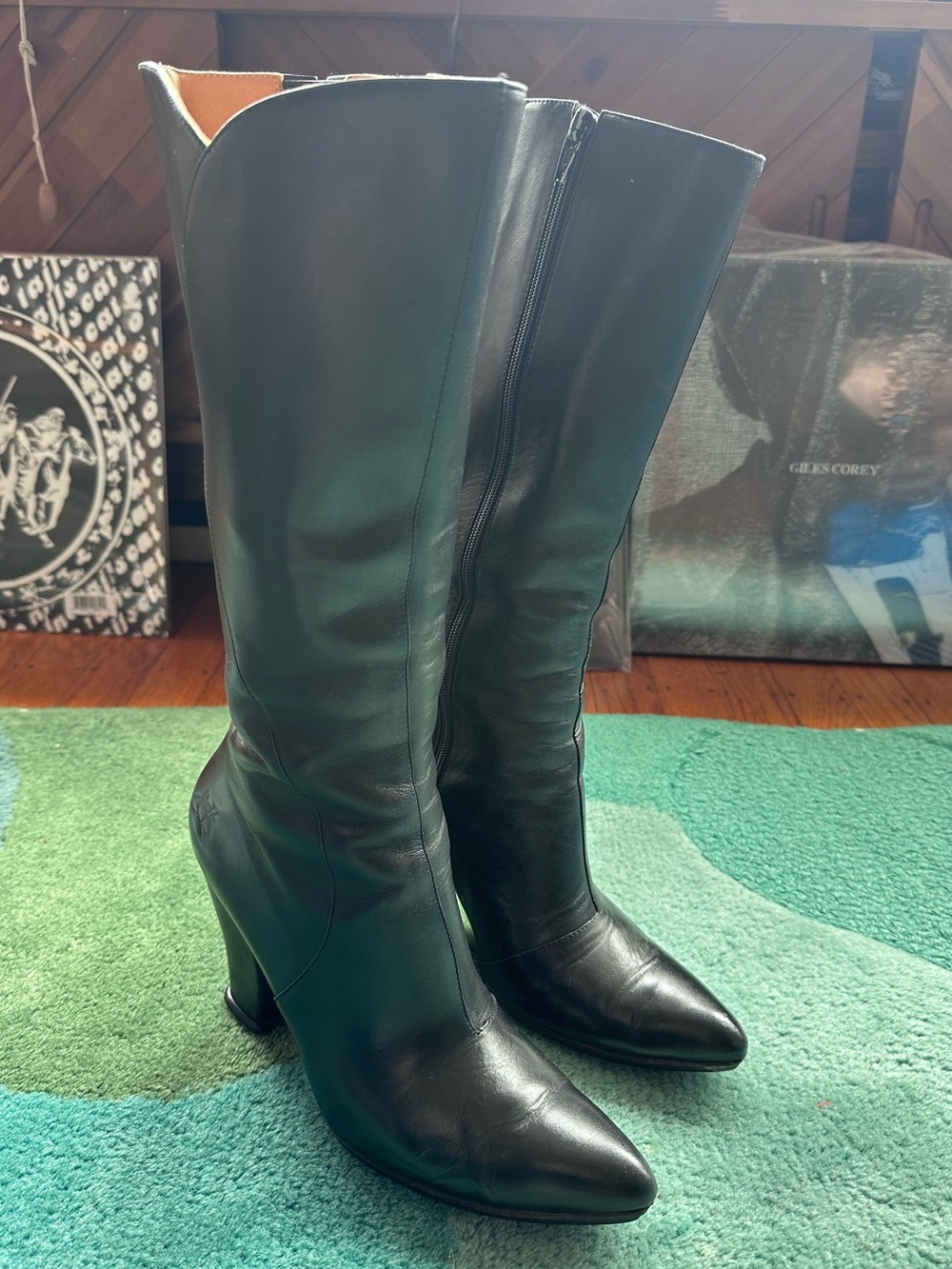Fluevog Elegant Conversations Jillian black heeled midcalf boot -7 (fits 6.5/6) - Picture 2 of 16
